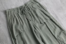 2000s rayon-linen wide baggy cargo pants
