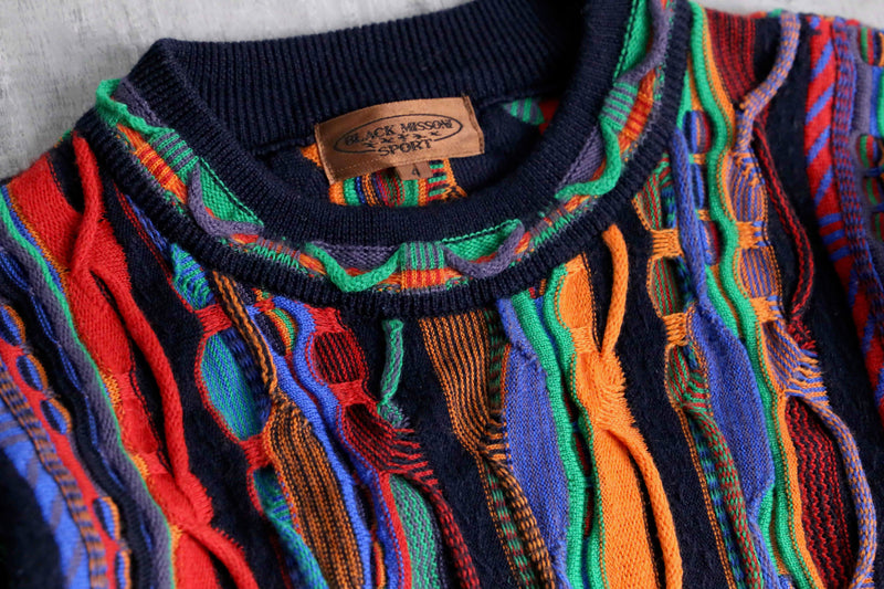 colorful stripe 3D design knit