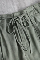 2000s rayon-linen wide baggy cargo pants
