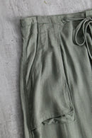 2000s rayon-linen wide baggy cargo pants