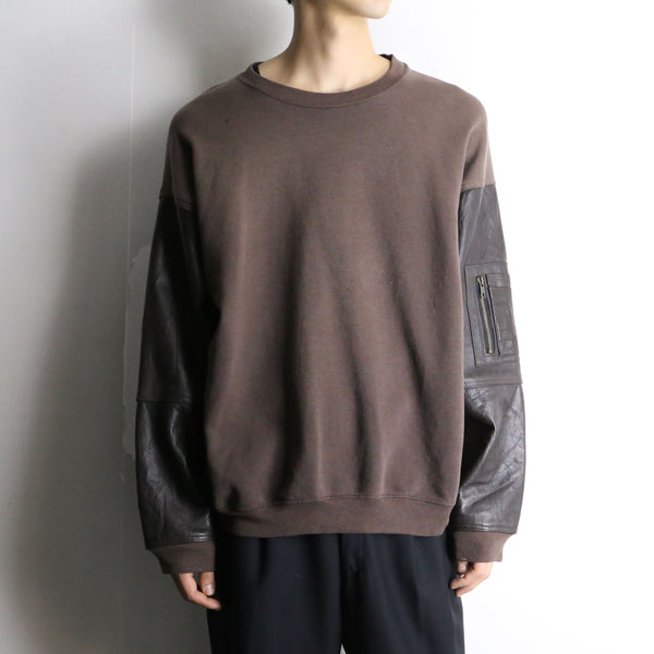 brown fake leather switch design sweat