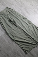 2000s rayon-linen wide baggy cargo pants