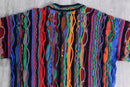 colorful stripe 3D design knit