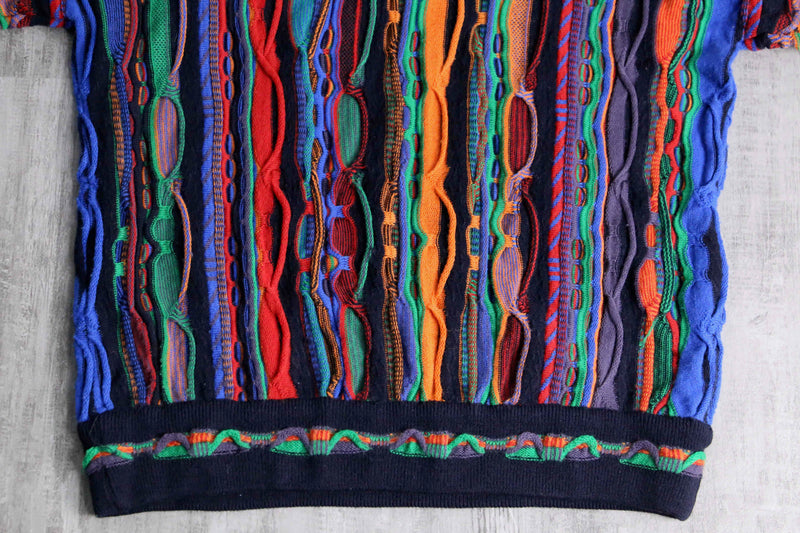 colorful stripe 3D design knit