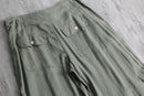 2000s rayon-linen wide baggy cargo pants