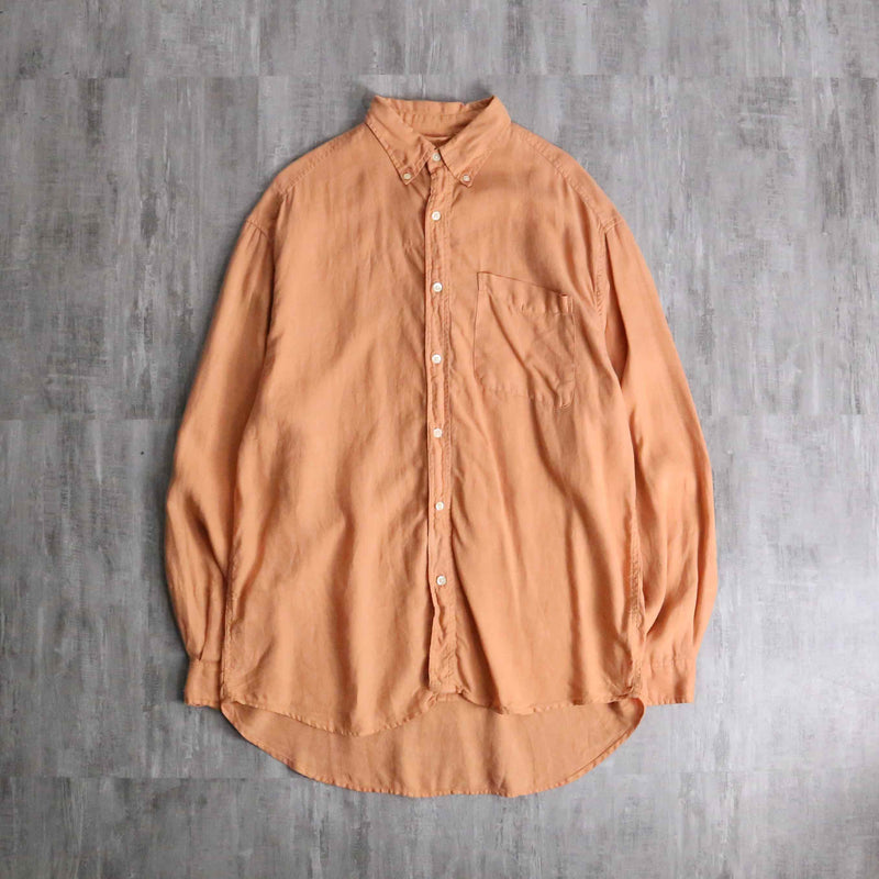“GAP” pale orange linen BD shirt
