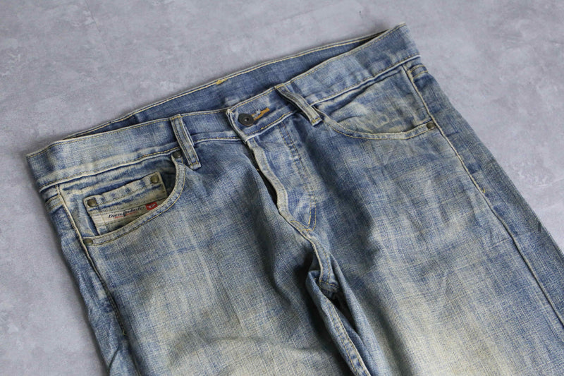 “Diesel” pale blue wide straight denim