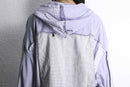“Remake “ light color check shirt docking hoodie