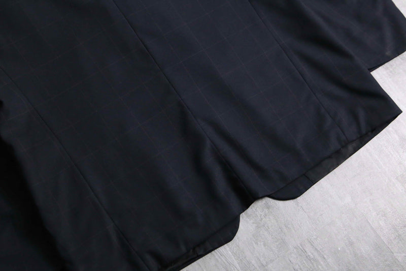 1980-90s Christian Dior windowpane check 3B single tailored jacket