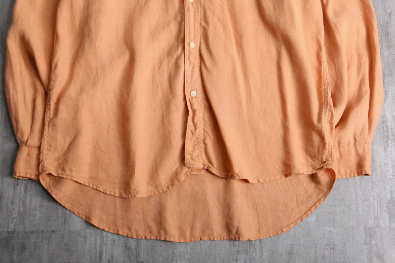 “GAP” pale orange linen BD shirt