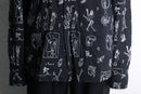 hand drawn graphic cotton shirt