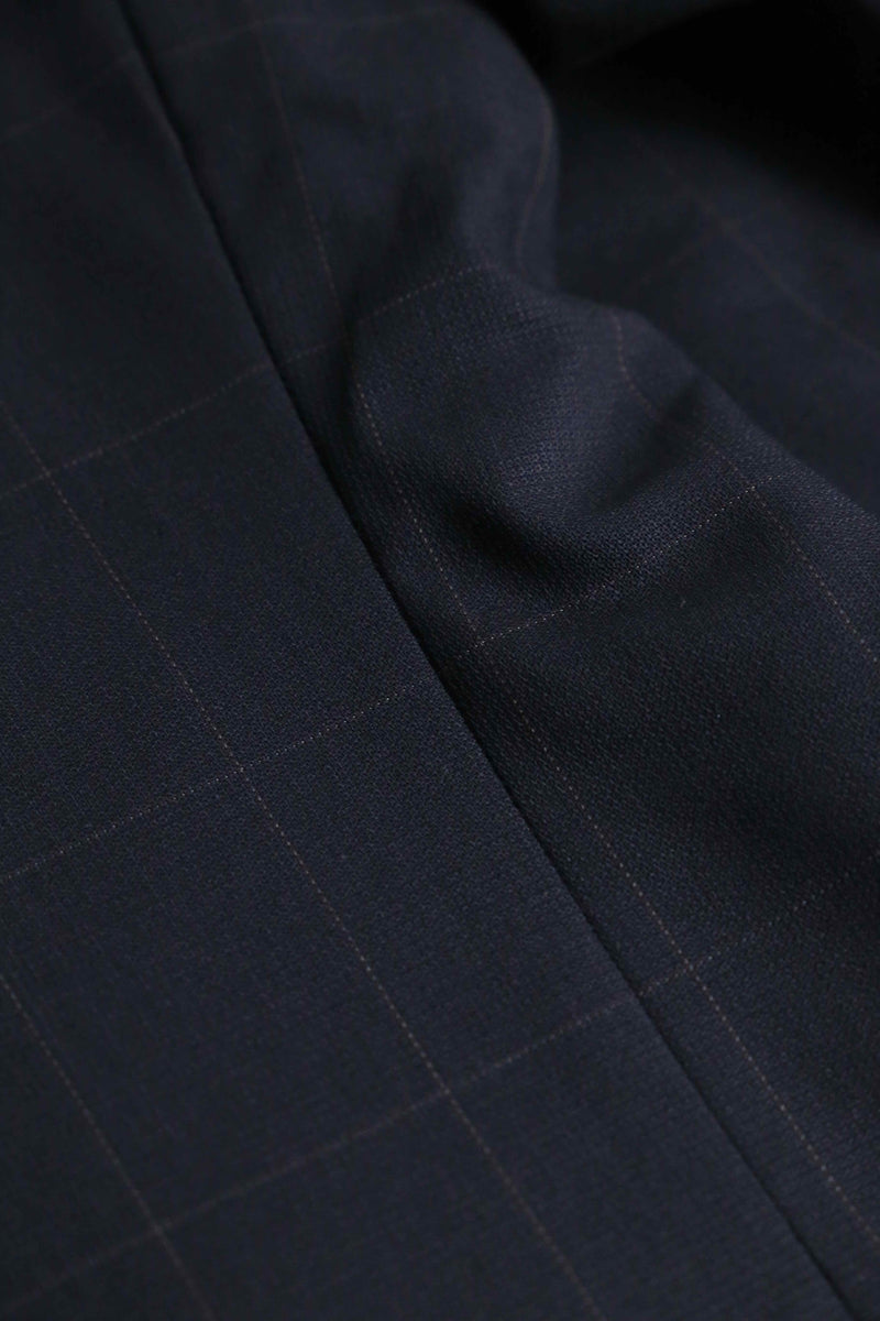 1980-90s Christian Dior windowpane check 3B single tailored jacket