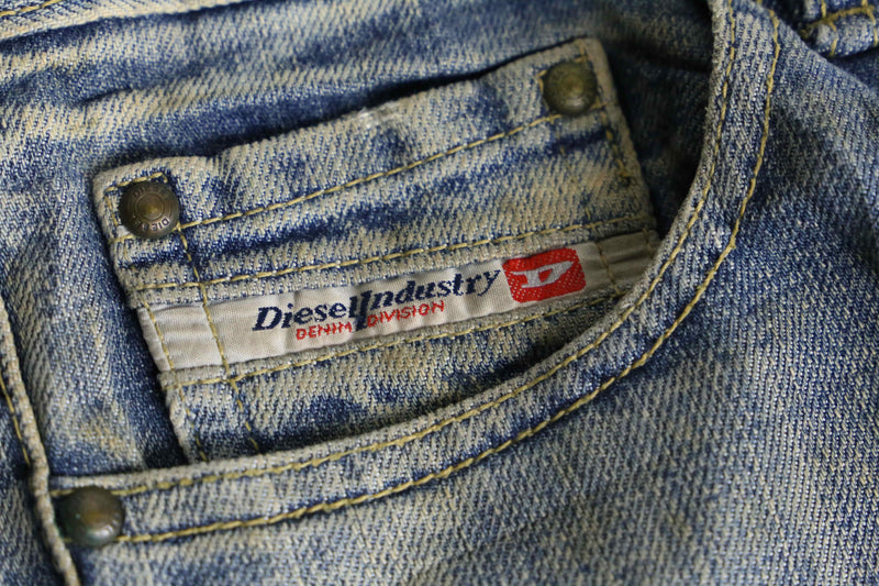 “Diesel” pale blue wide straight denim