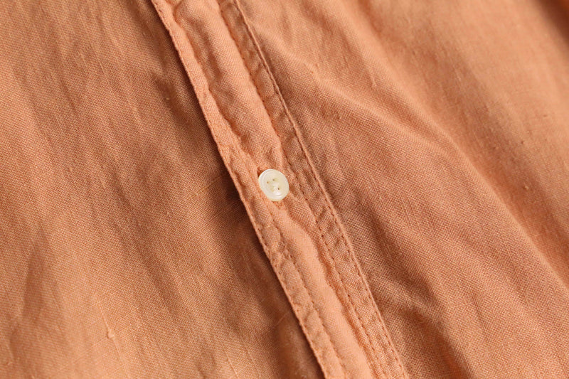 “GAP” pale orange linen BD shirt