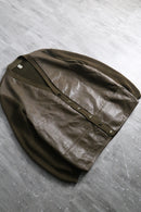 1980-90s leather front panel knit cardigan