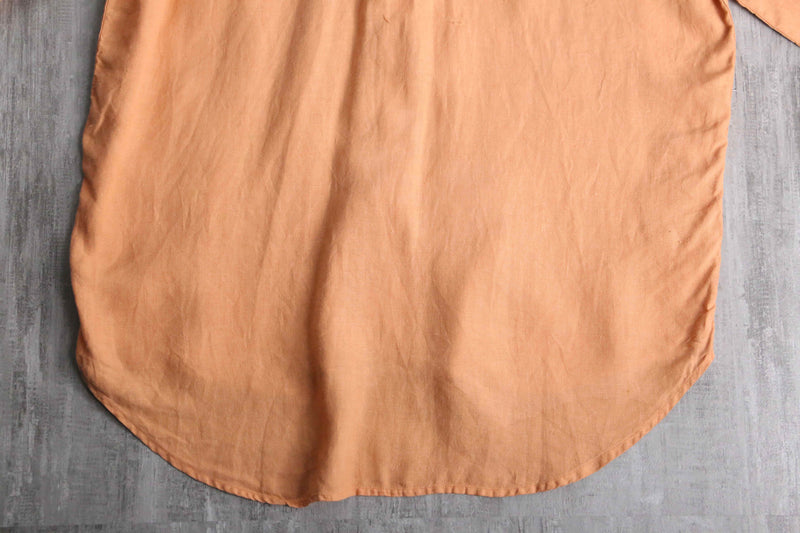 “GAP” pale orange linen BD shirt