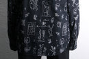 hand drawn graphic cotton shirt