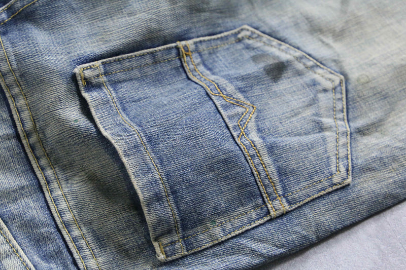 “Diesel” pale blue wide straight denim