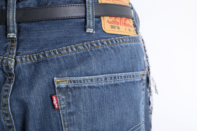 "Re:make" 3 docking side belt buggy denim pants