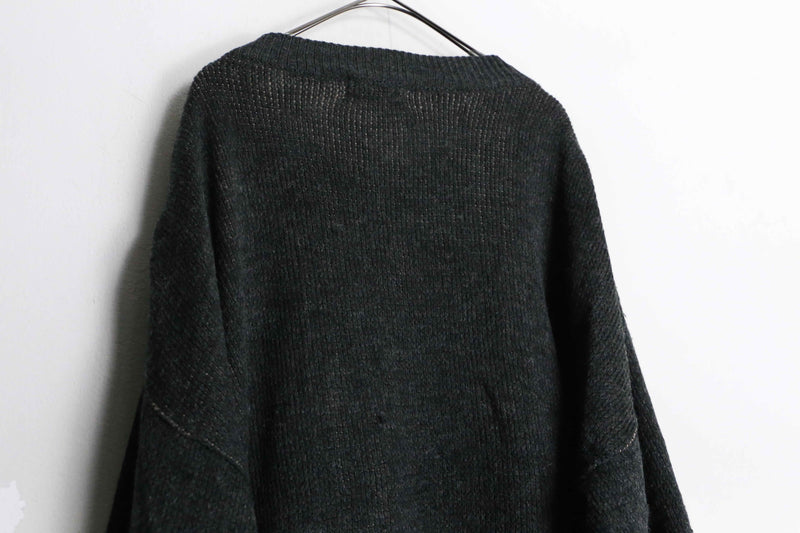 dark color diamond pattern loose knit