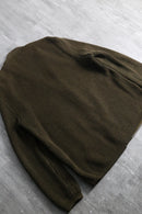 1980-90s leather front panel knit cardigan