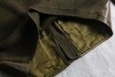 1980-90s leather front panel knit cardigan