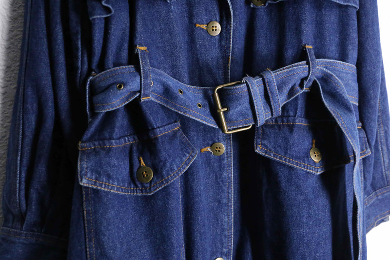 1990s TOGETGER indigo denim long coat