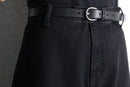 high rise black baggy denim