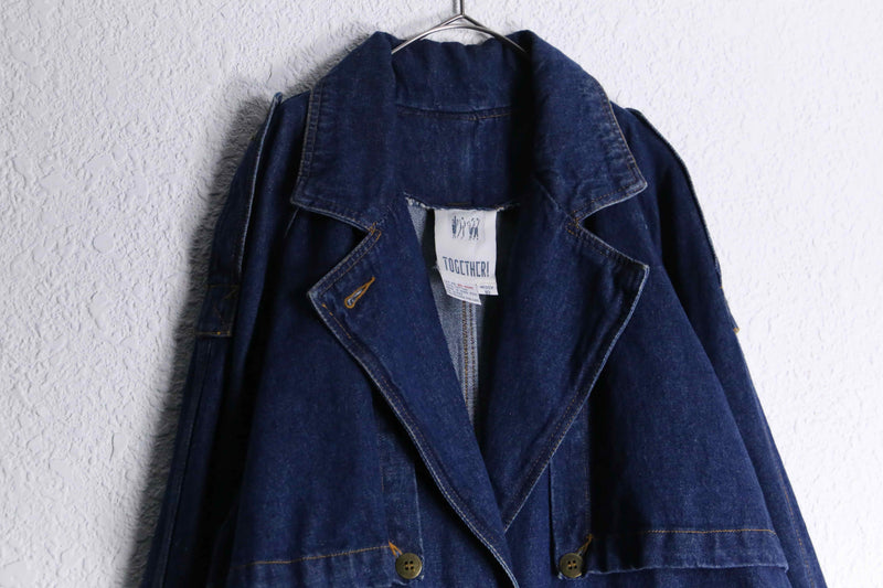 1990s TOGETGER indigo denim long coat
