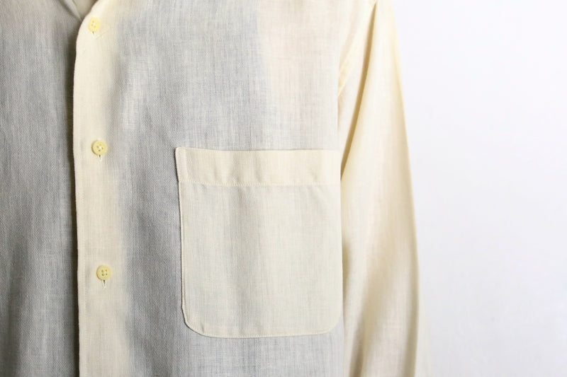 mustard yellow cotton linen shirt