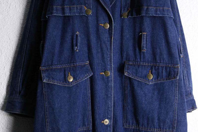 1990s TOGETGER indigo denim long coat