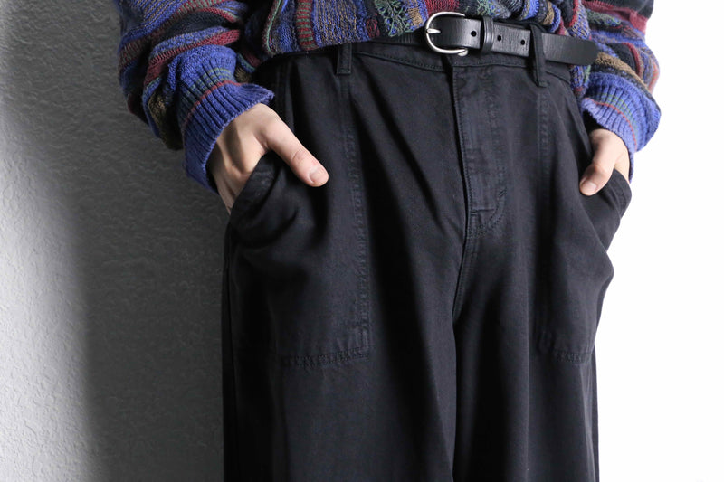 black wide baggy lyocell pants