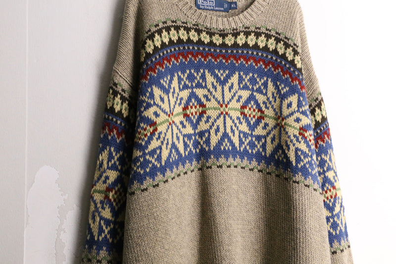 "POLO by Ralph Lauren" nordic pattern knit