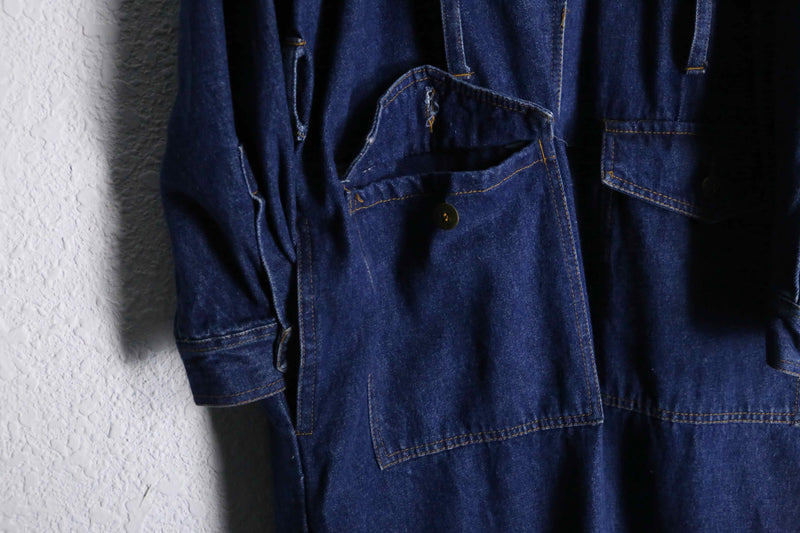 1990s TOGETGER indigo denim long coat