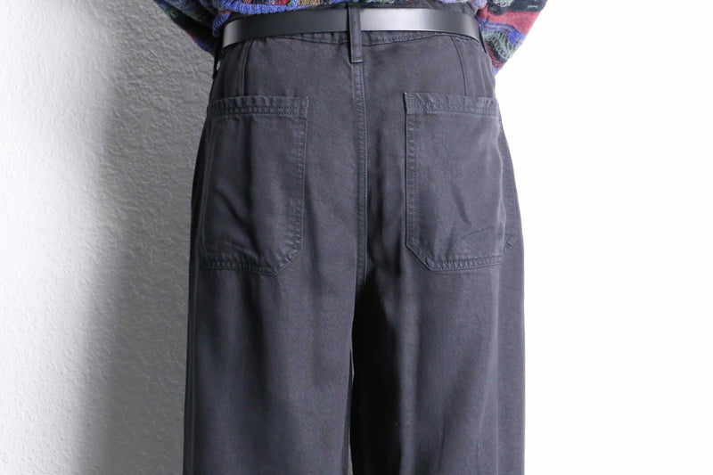 black wide baggy lyocell pants