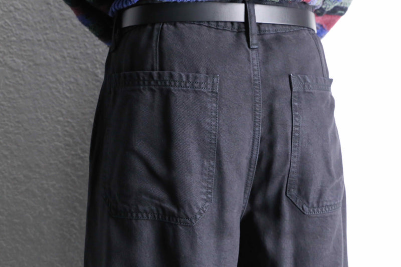 black wide baggy lyocell pants