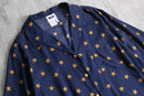 1990s all-over star design open collar shirt