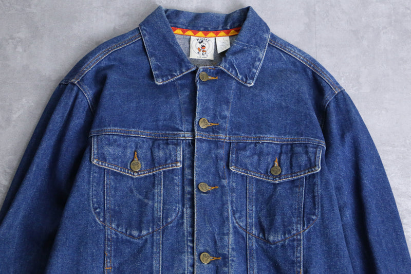 "Mickey Mouse" back design denim jacket