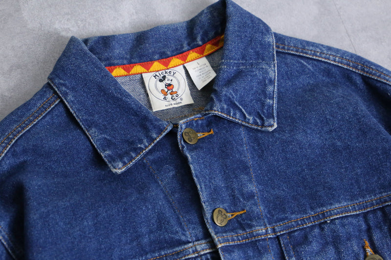 "Mickey Mouse" back design denim jacket