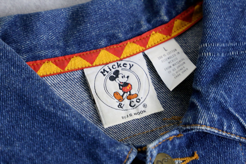 "Mickey Mouse" back design denim jacket