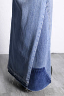 "Re:make" patch&crash design buggy flare denim