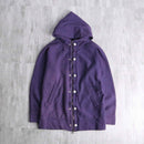 silhouette changes purple tiny double zip hoodie