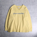 "Abercrombie&Fitch" pale yellow V-neck sweat