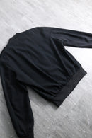 1990s–00s epauletted black blouson jacket