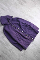 silhouette changes purple tiny double zip hoodie