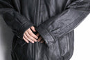 "IZOT Lacoste" black leather single jacket