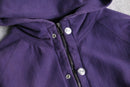 silhouette changes purple tiny double zip hoodie