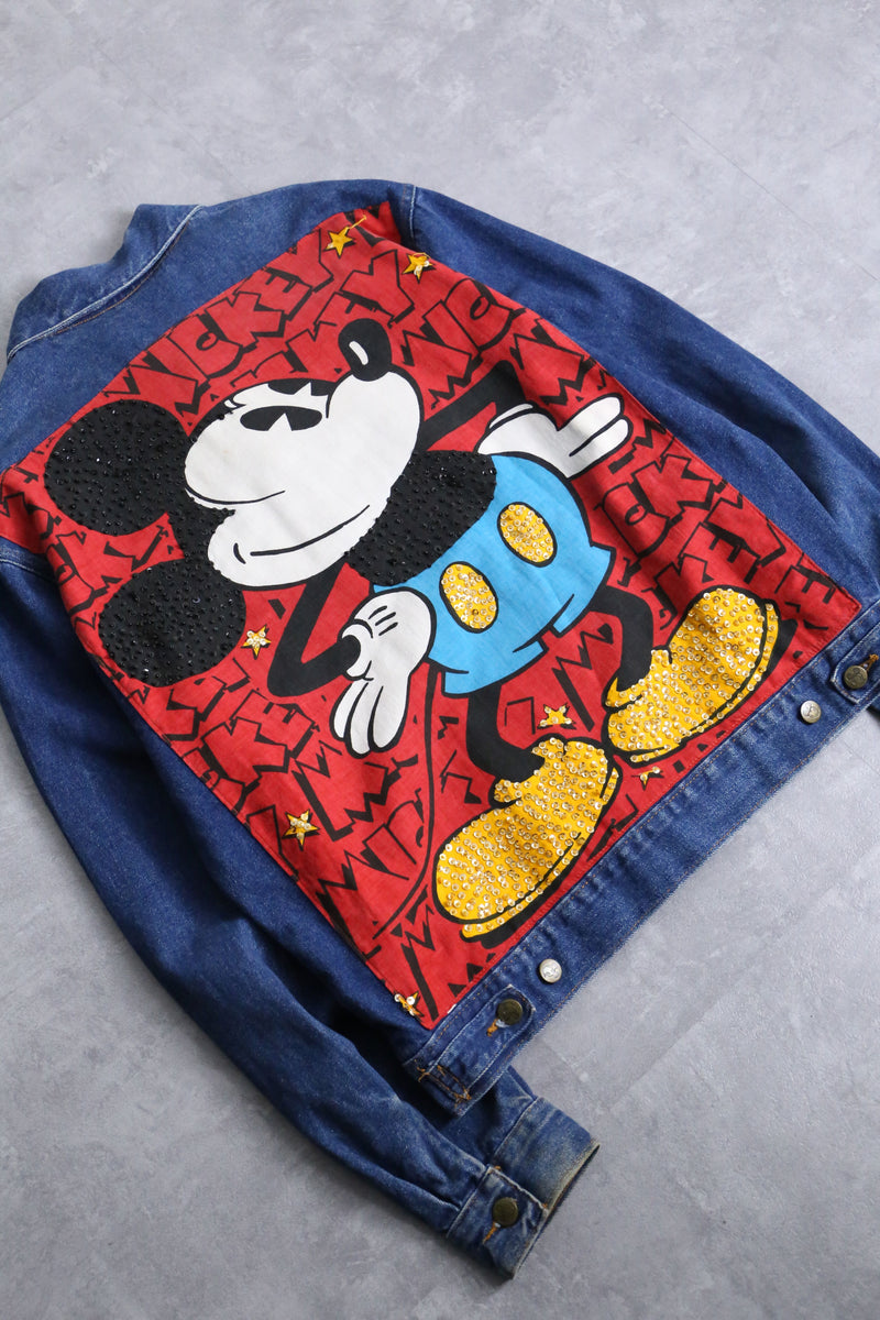 "Mickey Mouse" back design denim jacket