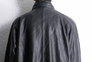 "IZOT Lacoste" black leather single jacket