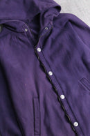 silhouette changes purple tiny double zip hoodie